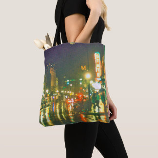 STATE STREET 1990'S NIGHT SCENE TOTE BAG