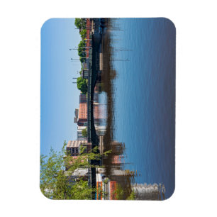 state street bridge crossing milwaukee river magnet