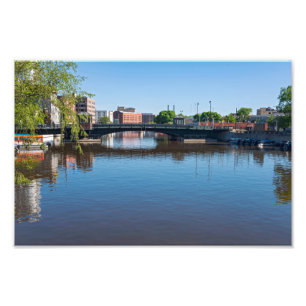 state street bridge crossing milwaukee river photo print
