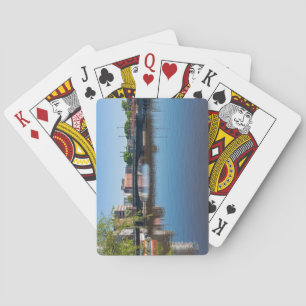 state street bridge crossing milwaukee river playing cards