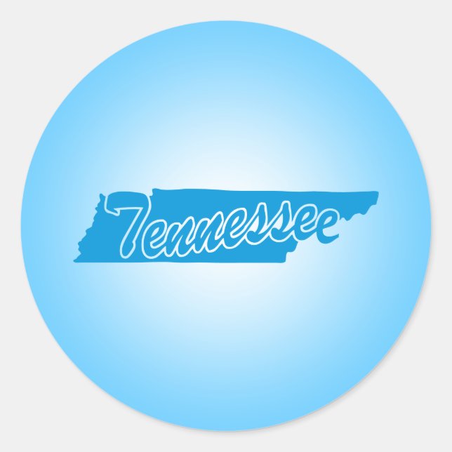 State Tennessee Classic Round Sticker (Front)