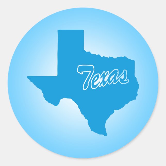 State Texas Classic Round Sticker (Front)