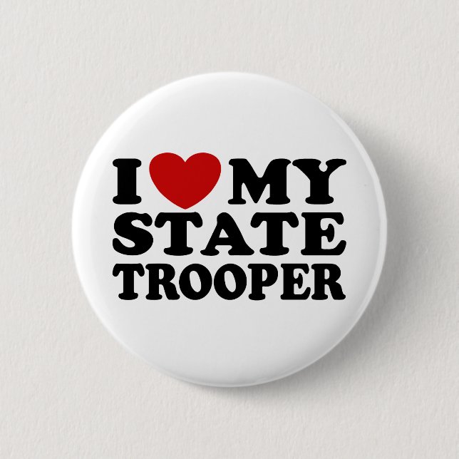 State Trooper 6 Cm Round Badge (Front)