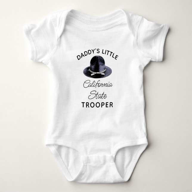 State Trooper Baby - Daddy's Little Trooper Bodysuit (Front)
