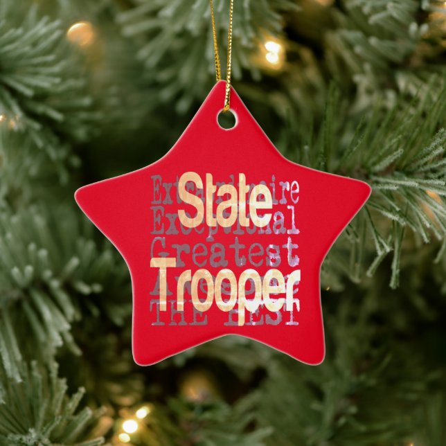 State Trooper Extraordinaire Ceramic Tree Decoration (Tree)