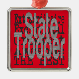 State Trooper Extraordinaire Metal Tree Decoration
