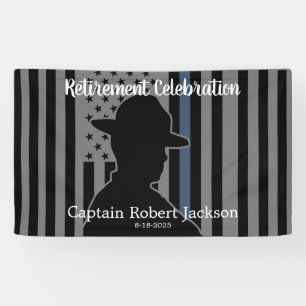 State Trooper Highway Patrol US Flag Retirement Banner