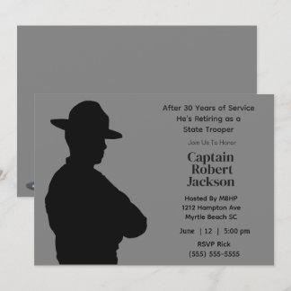 State Trooper Retirement Invitation
