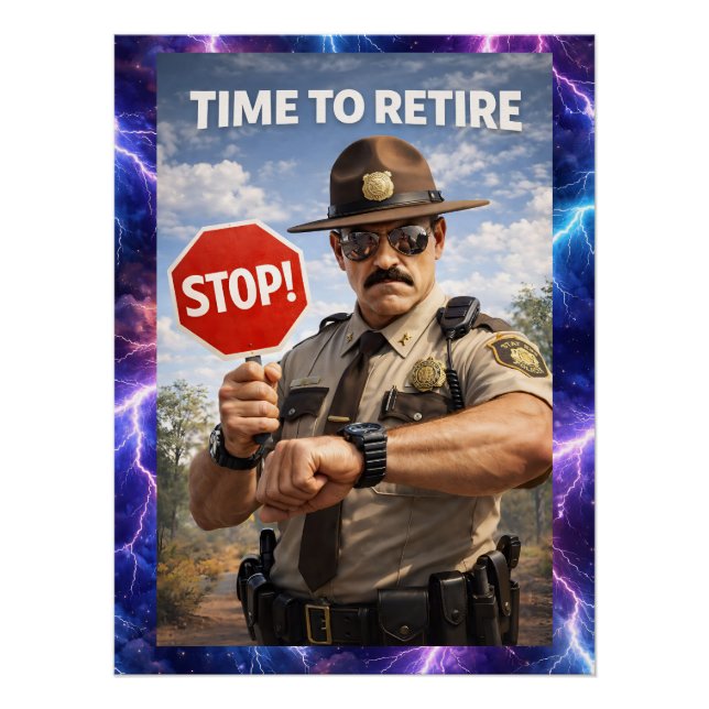 State trooper to retire law-enforcement poster (Front)