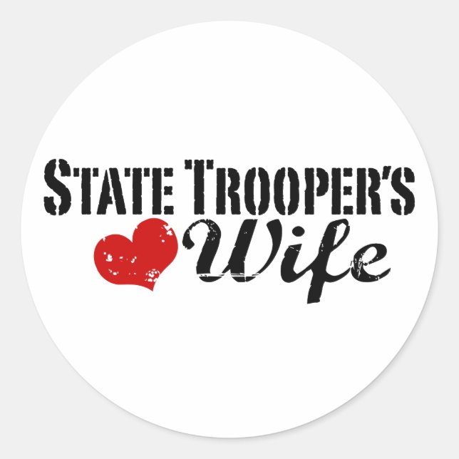 State Trooper's Wife Classic Round Sticker (Front)