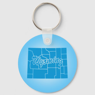 State Wyoming Keychain
