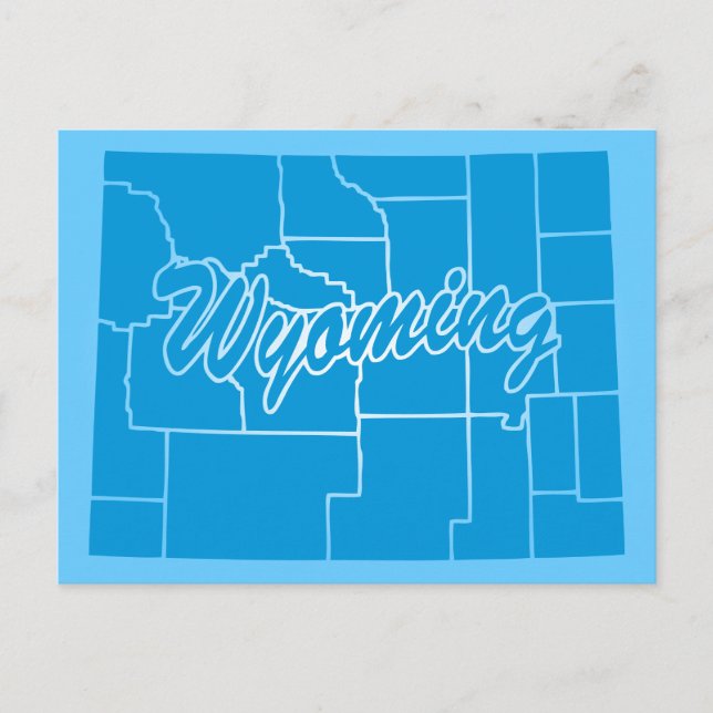 State Wyoming Postcard (Front)