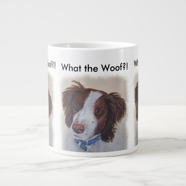 STATELY AUBURN SETTER MIX LARGE COFFEE MUG (Front)