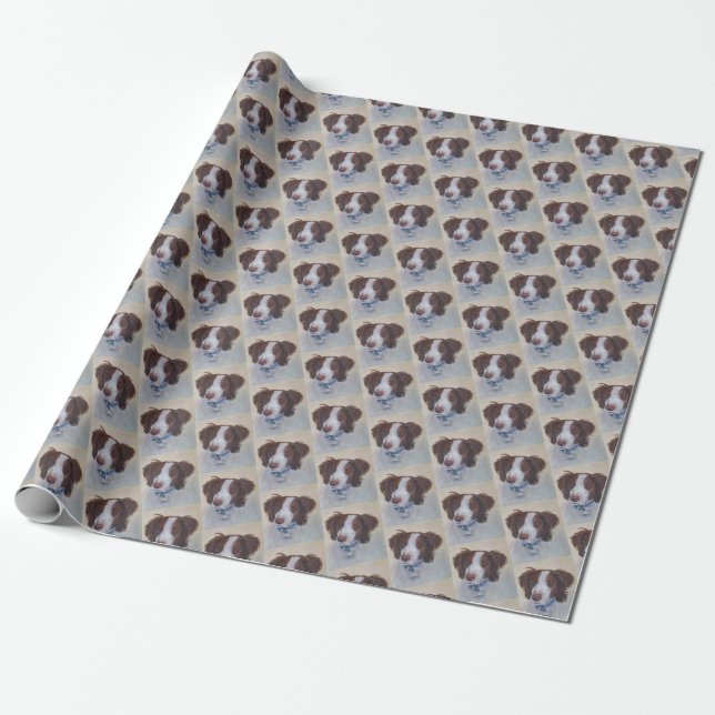 STATELY AUBURN SETTER MIX WRAPPING PAPER (Unrolled)