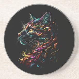Stately Feline Profile Coaster