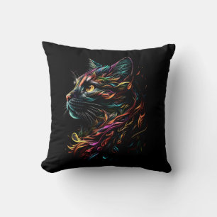 Stately Feline Profile  Cushion