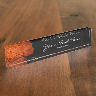 Stately Leaf Nameplate