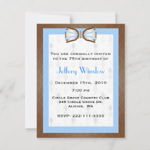 Stately Men's Birthday Invitation