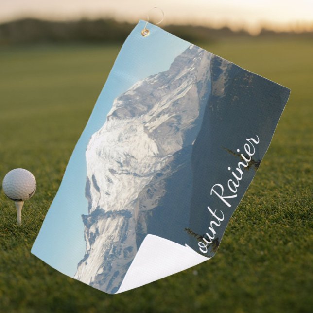 Stately Mount Rainier Landscape Golf Towel (In Situ Golf)