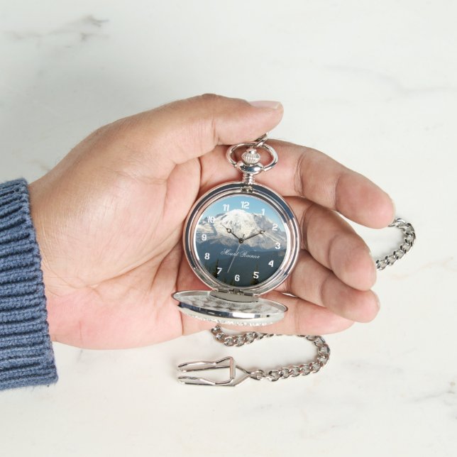 Stately Mount Rainier Landscape Watch (Hand)