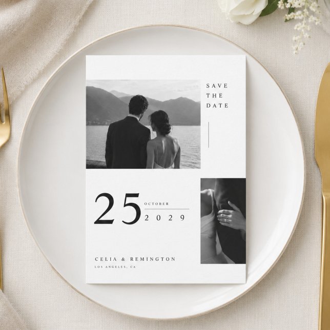 Statement Date Wedding Save The Date Card. (Creator Uploaded)