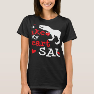 Statement Dinosaur Valentine's Day In Love Heart T-Shirt