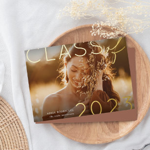 Statement Foil Photo Graduation Announcement