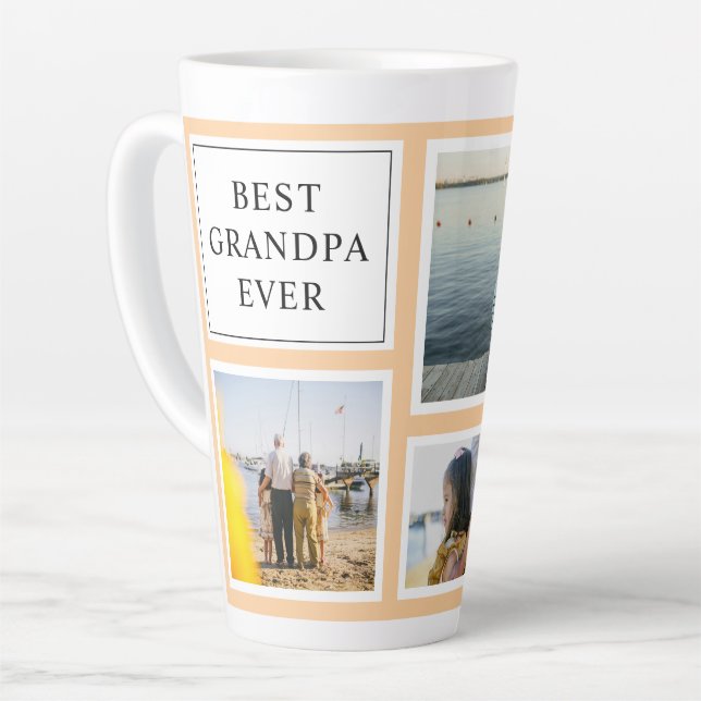 Statement Frame Best Grandpa Ever Latte Mug (Left Angle)