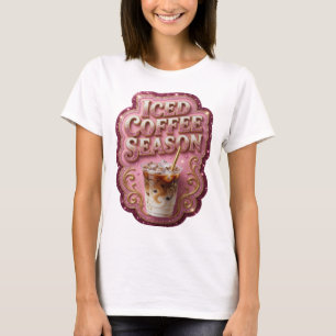 Statement Gold ICED COFFEE SEASON Modern Design T-Shirt