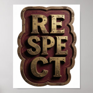 Statement Gold RESPECT Print