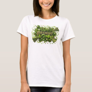 Statement Green HAPPY BIRTHDAY 3RD Print T-Shirt