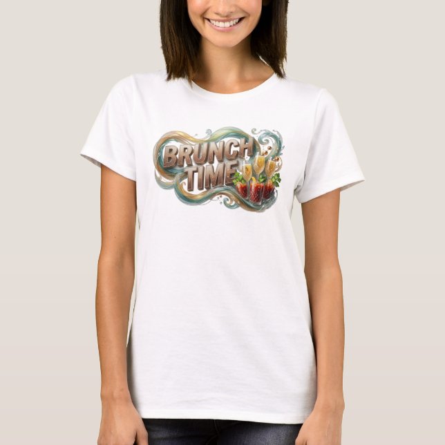Statement Orange BRUNCH TIME Shirt Design v2 (Front)