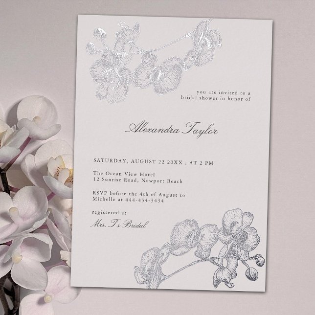 Statement Orchid Elegant Floral Chic Bridal Shower (Creator Uploaded)