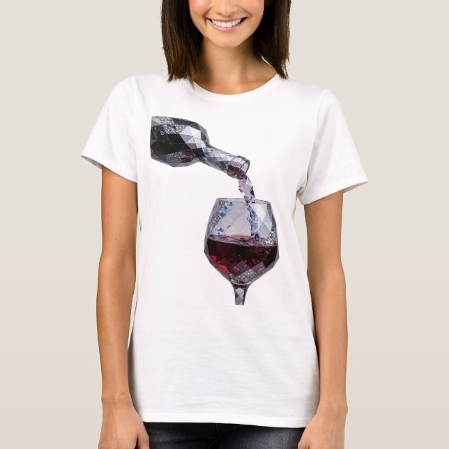 Statement Silver ABSTRACT ART Art Print T-Shirt (Front)