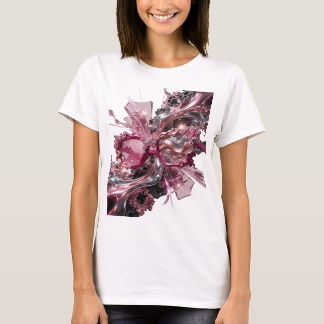 Statement Silver ABSTRACT ART Art Print v2 T-Shirt (Front)