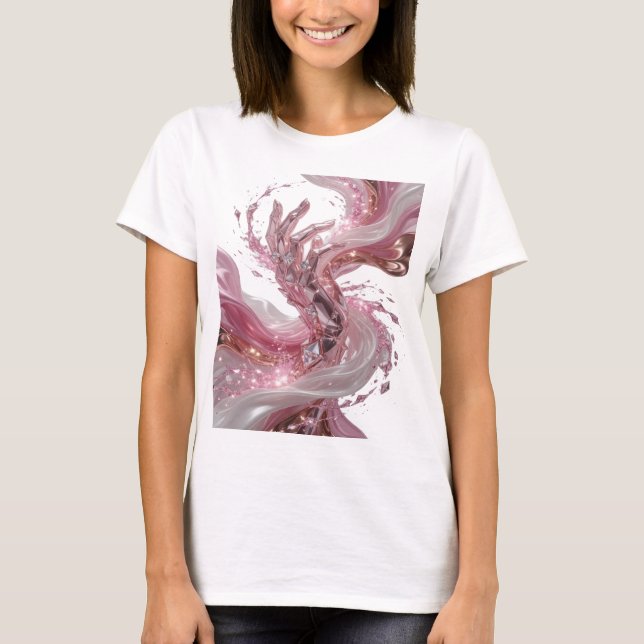 Statement Silver ABSTRACT ART Art Print v3 T-Shirt (Front)