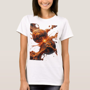 Statement Silver ABSTRACT ART Artistic Motif T-Shirt