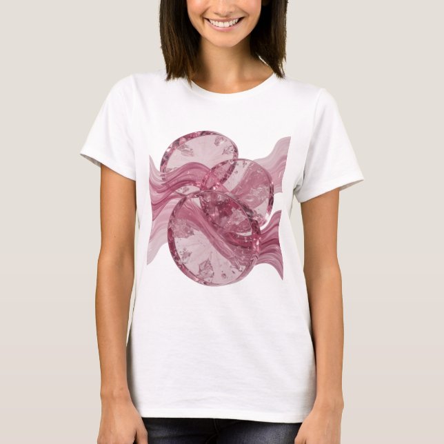 Statement Silver ABSTRACT ART Artistic Motif T-Shirt (Front)