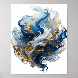 Statement Silver ABSTRACT ART Design Poster