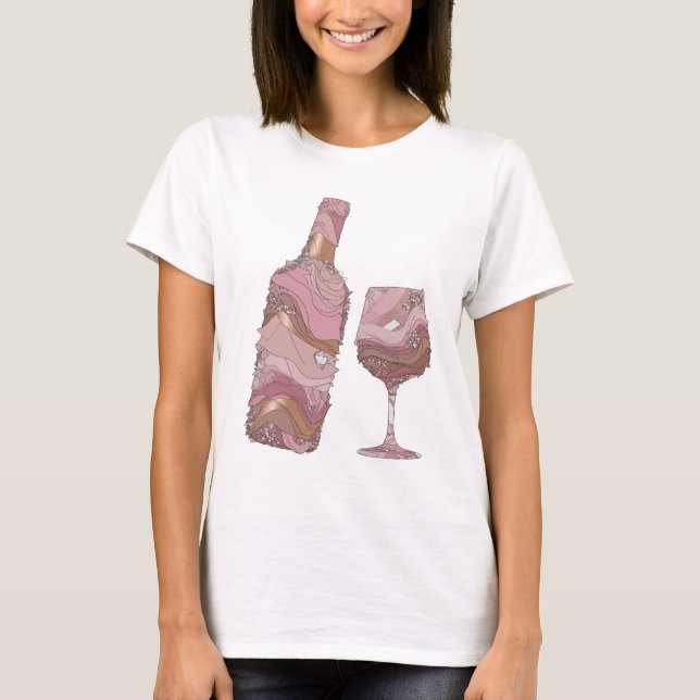 Statement Silver ABSTRACT ART Modern Design v3 T-Shirt (Front)