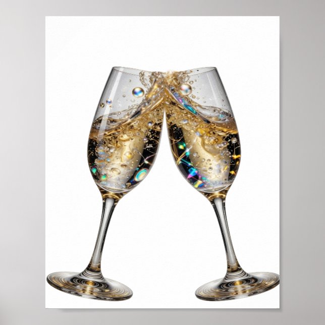 Statement Silver CHEERS TO GOOD HEALTH Slogan Tee Poster (Front)