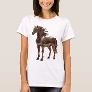 Statement Silver COPPER HORSE 3D Text Art T-Shirt