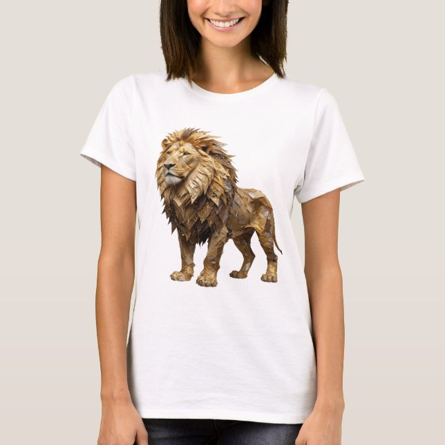 Statement Silver LION KING Print T-Shirt (Front)
