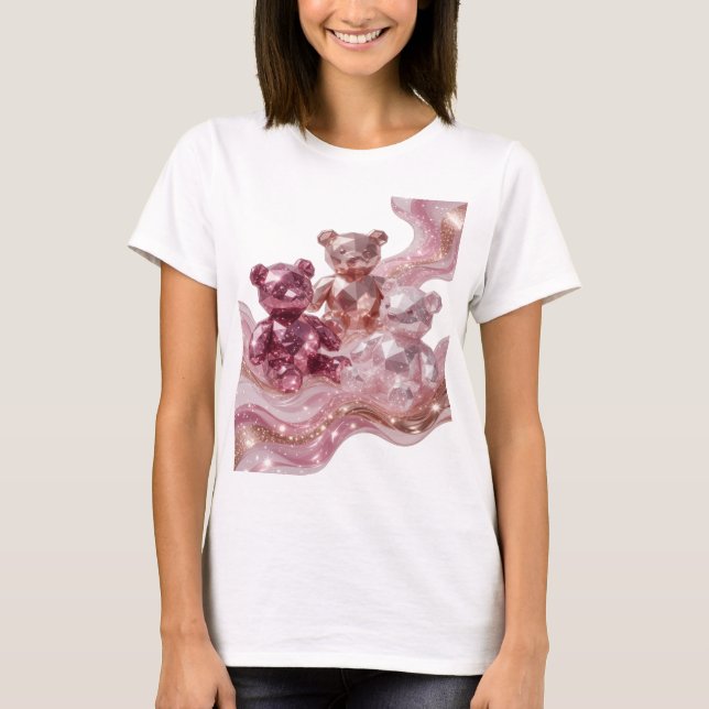 Statement Silver THREE DIAMOND TEDDY BEARS T-Shirt (Front)