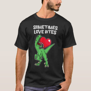 Statement Valentine's Day Heart Dinosaur Love T-Shirt