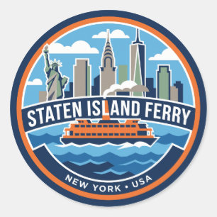 Staten Island Ferry USA Classic Round Sticker