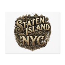 Staten Island New York City Ferry Bridge Gold Art