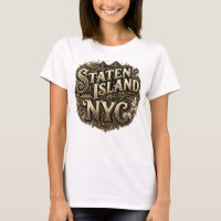 Staten Island New York City Ferry Bridge Gold Art