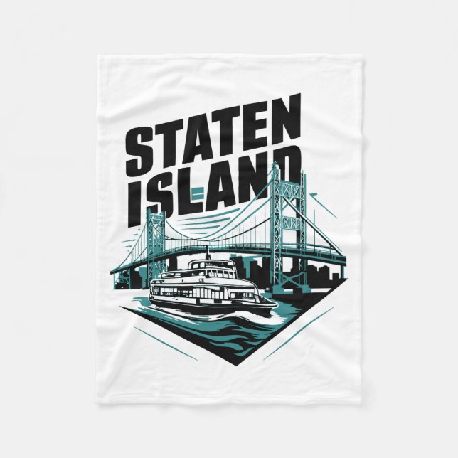 Staten Island New York Ferry  Fleece Blanket (Front)