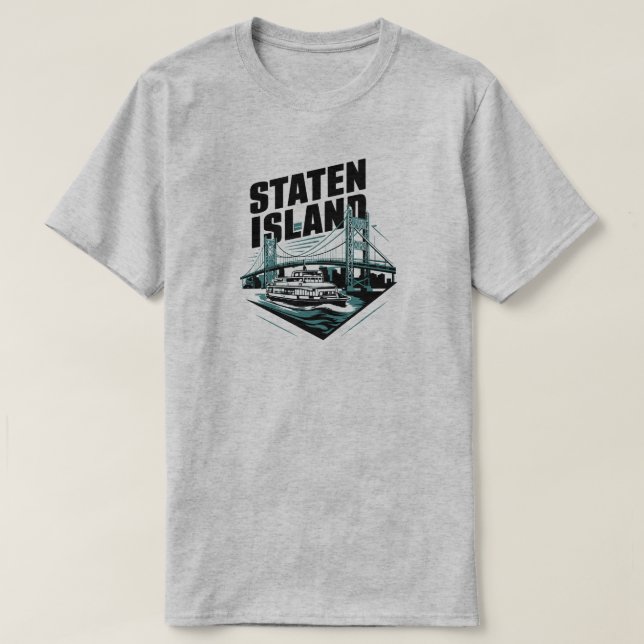 Staten Island New York Ferry T-Shirt (Design Front)